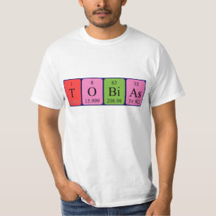 T-shirt Chemise de nom de table périodique Tobias
