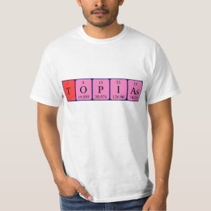 T-shirt Chemise de nom de table périodique Topias