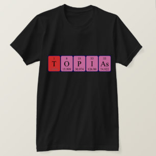 T-shirt Chemise de nom de table périodique Topias