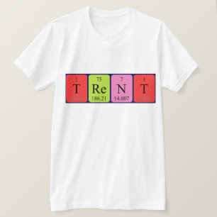T-shirt Chemise de nom de table périodique Trent