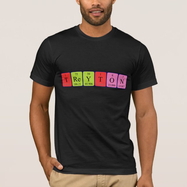 T-shirt Chemise de nom de table périodique Treyton (Devant)