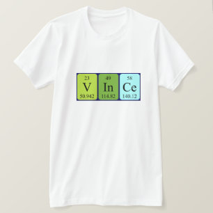 T-shirt Chemise de nom de table périodique Vince