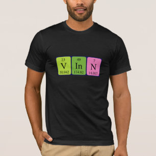 T-shirt Chemise de nom de table périodique Vinn