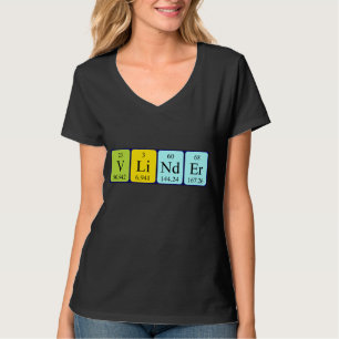 T-shirt Chemise de nom de table périodique Vlinder