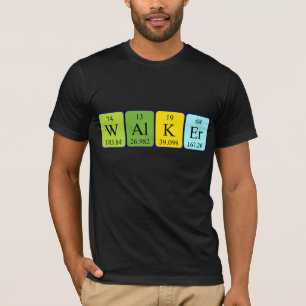 T-shirt Chemise de nom de table périodique Walker