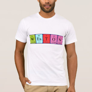 T-shirt Chemise de nom de table périodique Weston