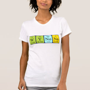 T-shirt Chemise de nom de table périodique Wynona