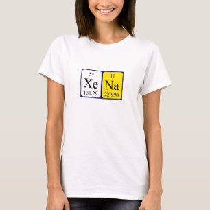 T-shirt Chemise de nom de table périodique Xena
