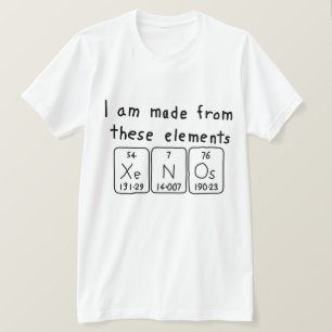 T-shirt Chemise de nom de table périodique Xenos