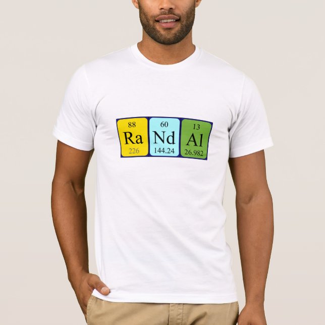 T-shirt Chemise de nom périodique aléatoire (Devant)