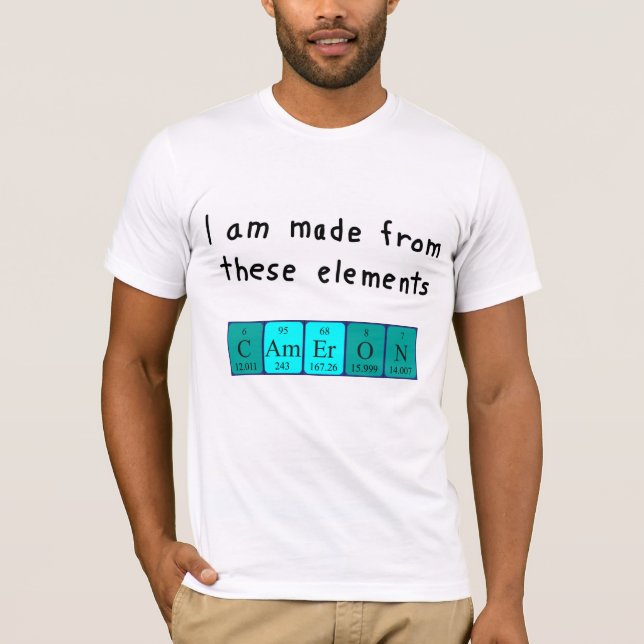 T-shirt Chemise de nom périodique Cameron (Devant)
