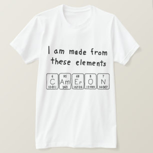 T-shirt Chemise de nom périodique Cameron