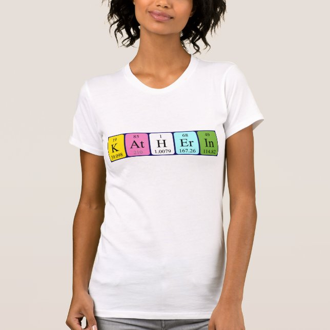 T-shirt Chemise de nom périodique de la table Katherin (Devant)