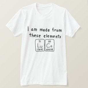 T-shirt Chemise de nom périodique Luca