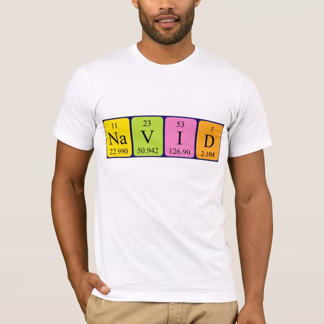 T-shirt Chemise de nom périodique Navid (Devant)
