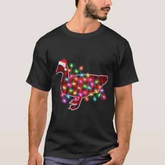 T-shirt Chemise de nuit de Noël Plaid Buffalo Duck Lumière