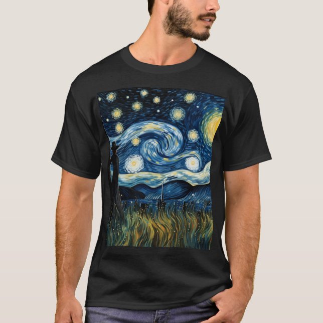 T-shirt Chemise de nuit étoilée de Gardener Van Gogh Inspi (Devant)