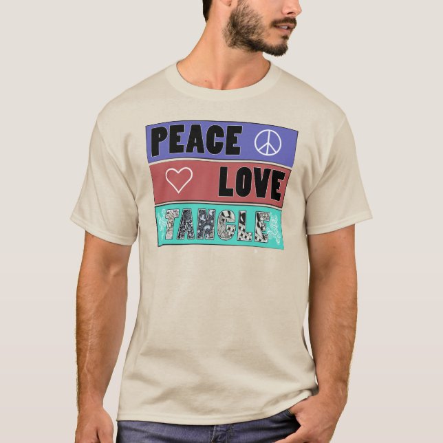 T-shirt Chemise de paix, d'amour et d'embrouillement (Devant)