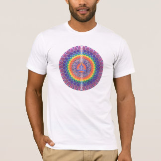 T-shirt chemise de paix d'arc-en-ciel de mandala de budda