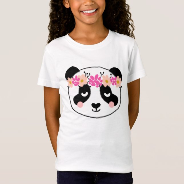 T-Shirt Chemise de panda d'enfants - dessus mignon de (Devant)