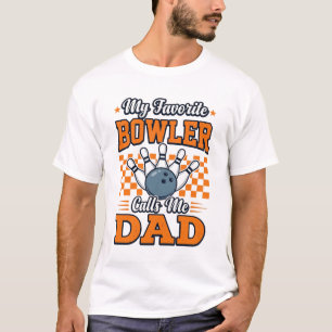 T-shirt Chemise de papa de bowling Mon favori joueur de qu