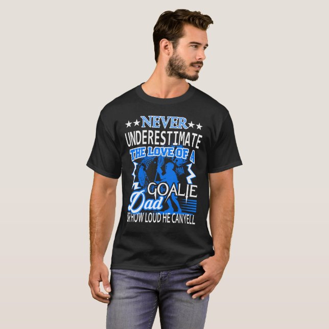 T-SHIRT CHEMISE DE PAPA DE GARDIEN DE BUT DE LACROSSE (Devant entier)
