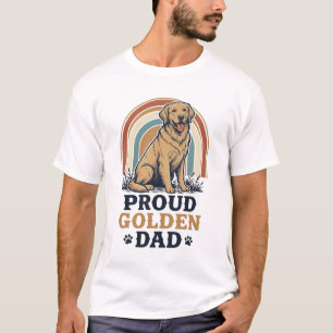 T-shirt Chemise de papa Golden Retriever Cadeau de père de