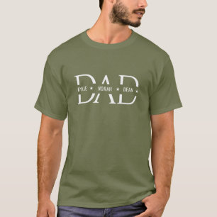 T-shirt Chemise de papa personnalisable avec les noms des