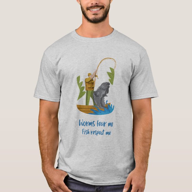 T-shirt Chemise de pêche amusante (Devant)
