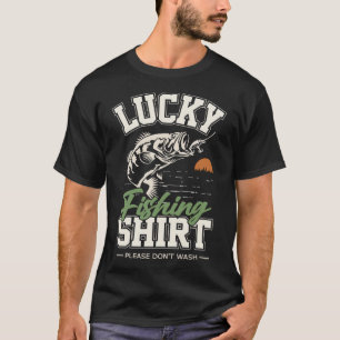 T-shirt Chemise de pêche chanceuse drôle pêcheur de bar