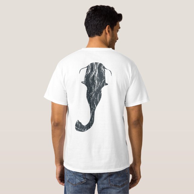 T-shirt Chemise de pêche de poisson-chat à tête plate (Dos entier)