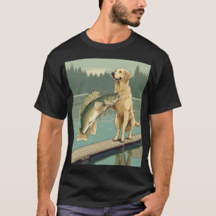 T-shirt Chemise de pêche Golden Retriever Vêtement pour am