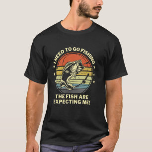 T-shirt Chemise de pêche pour hommes Humour d'angler amusa