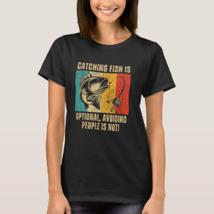 T-shirt Chemise de pêche pour hommes Humour d'angler drôle