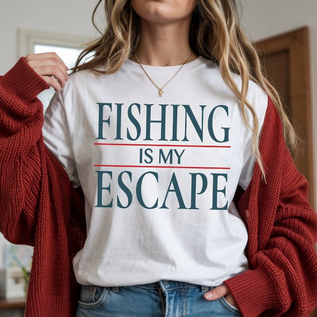 T-shirt Chemise de pêche vintage pour grand-père, père et  (fishing shirt, fishing sweatshirt, fishing is my escape, vintage fishing shirt, fisherman shirt,)