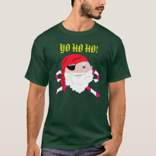 T-shirt Chemise de Père Noël de pirate de Noël