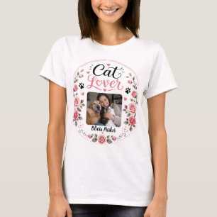 T-shirt Chemise de photo de maman de chat personnalisée av