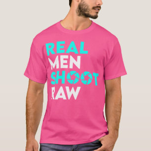 T-shirt Chemise de photographie Les vrais hommes tirent un