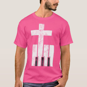 T-shirt Chemise de pianiste chrétien à croix de piano Cade