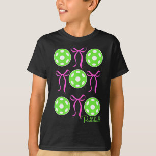 T-shirt Chemise de pickleball rose preppy que les filles a