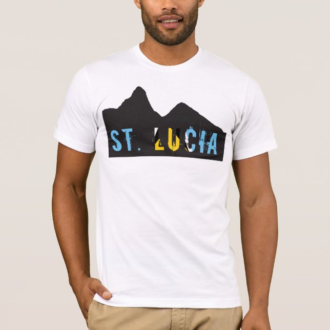 T-shirt Chemise de pitons du St Lucia (Devant)