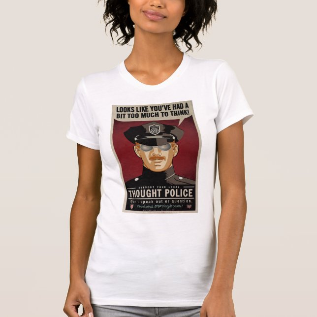 T-shirt Chemise de police de pensée (Devant)