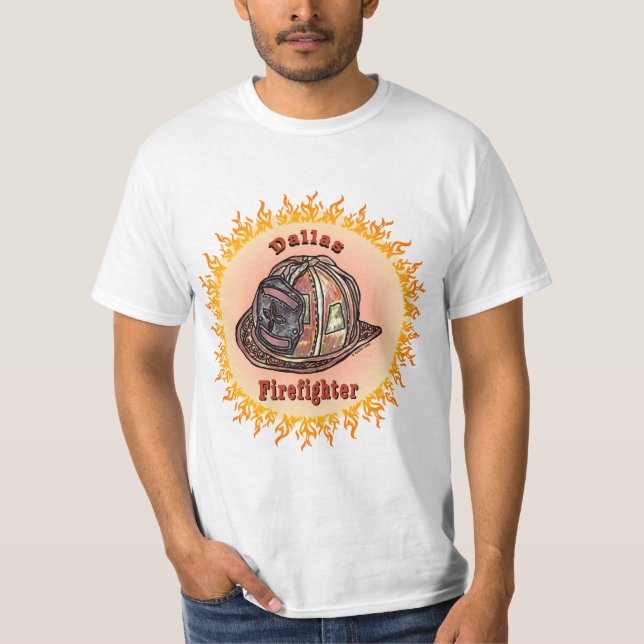 T-shirt Chemise de pompier de Dallas (Devant)
