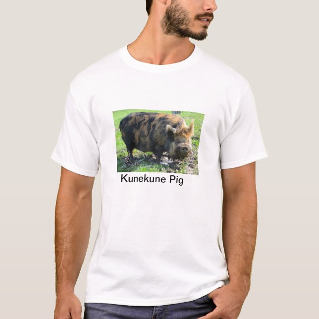 T-shirt Chemise de porc de Kunekune (Devant)