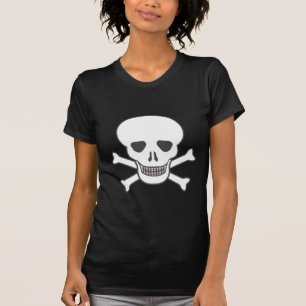 T-shirt Chemise de port de croisillons de crâne