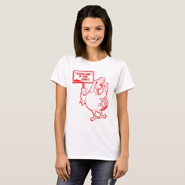 T-shirt Chemise de poulet à 3 pattes pour femmes (Devant entier)