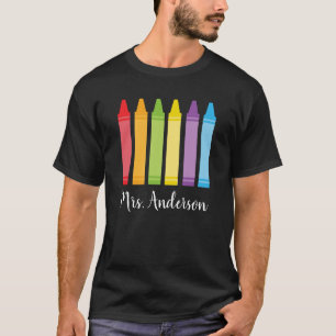 T-shirt Chemise de professeur crayon personnalisée, Cadeau