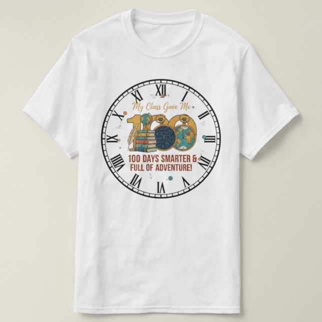 T-shirt Chemise de professeur d'aventure 100 jours plus in (Design devant)