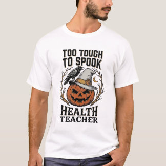 T-shirt Chemise de professeur de santé Halloween Pu gravé