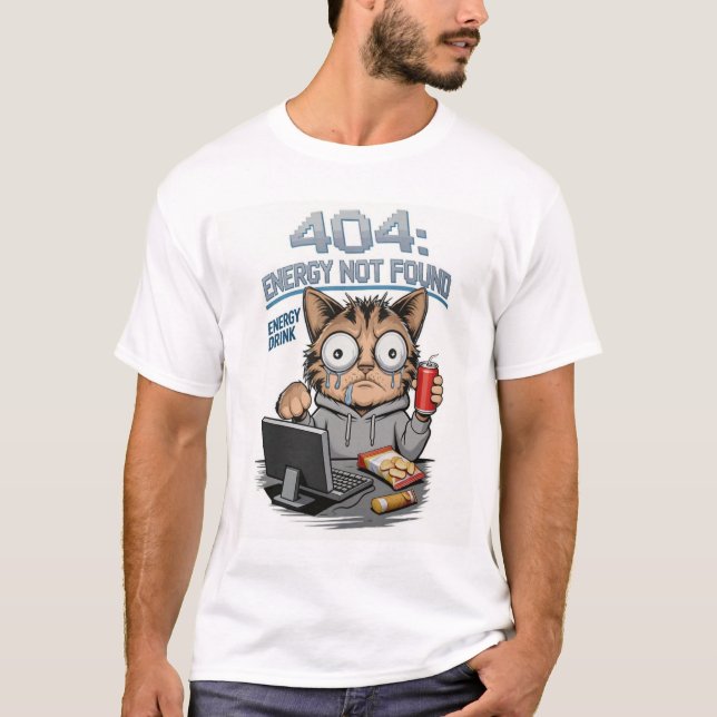 T-shirt Chemise de programmeur de chat – Code Café Chat Ré (Devant)
